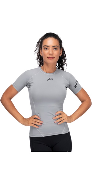 2026 Zhik Womens Eco Spandex LT Short Sleeve Baselayer Top DTP-0167-W-PLT - Platinum